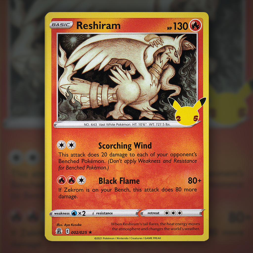 pokemon card mega reshiram 002/025 - Reshiram Pokemon Card