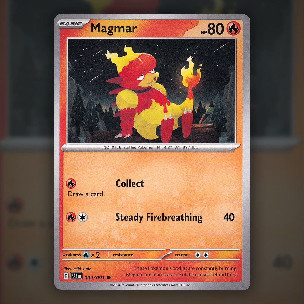 basic magmar pokemon card 009/091 - Magmar Pokemon Card