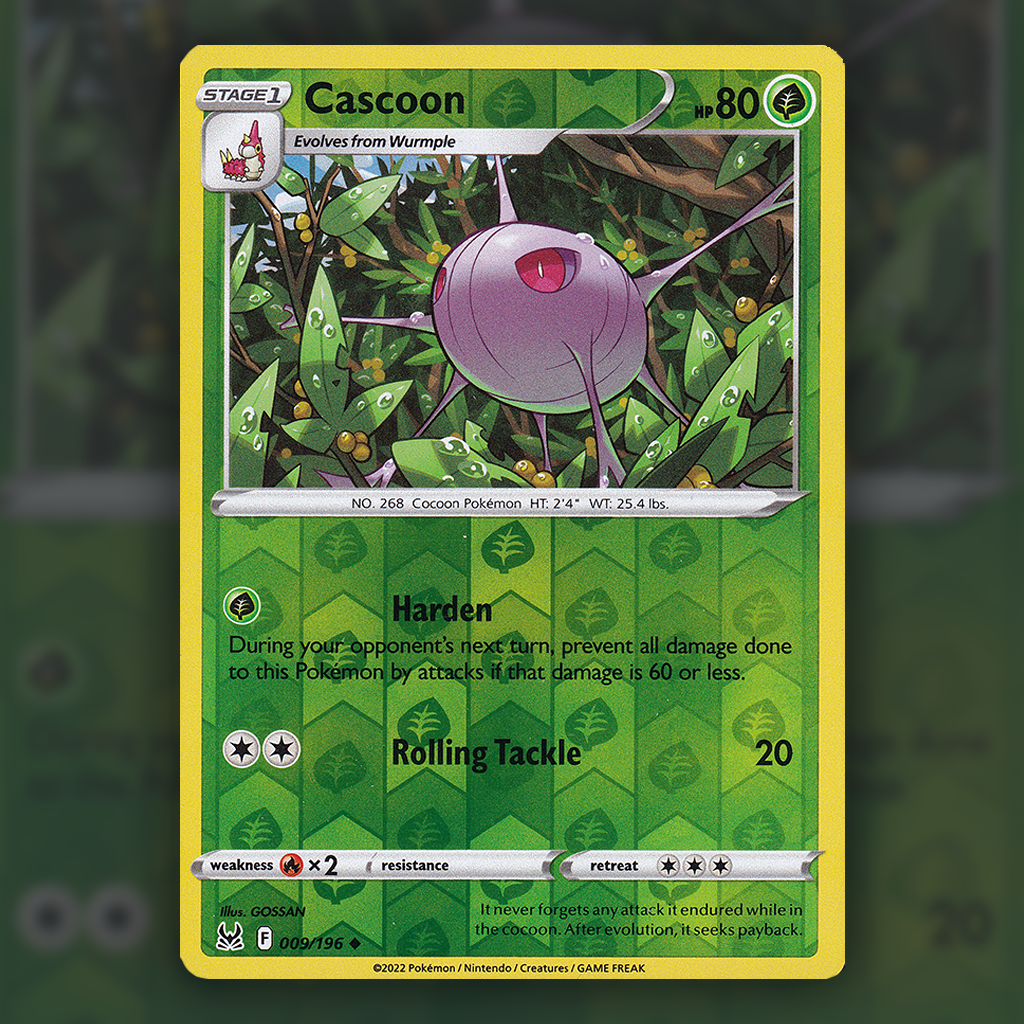 009/196 - Cascoon (Reverse Holo) Pokemon Card | Lost Origin Cup of Cards 009/196 - Cascoon (Reverse Holo) Pokemon Card | Lost Origin Cup of Cards