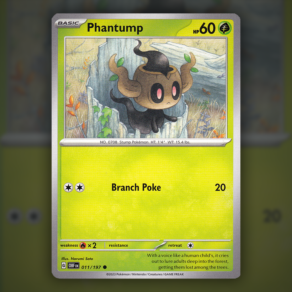011/197 - Phantump Pokemon Card