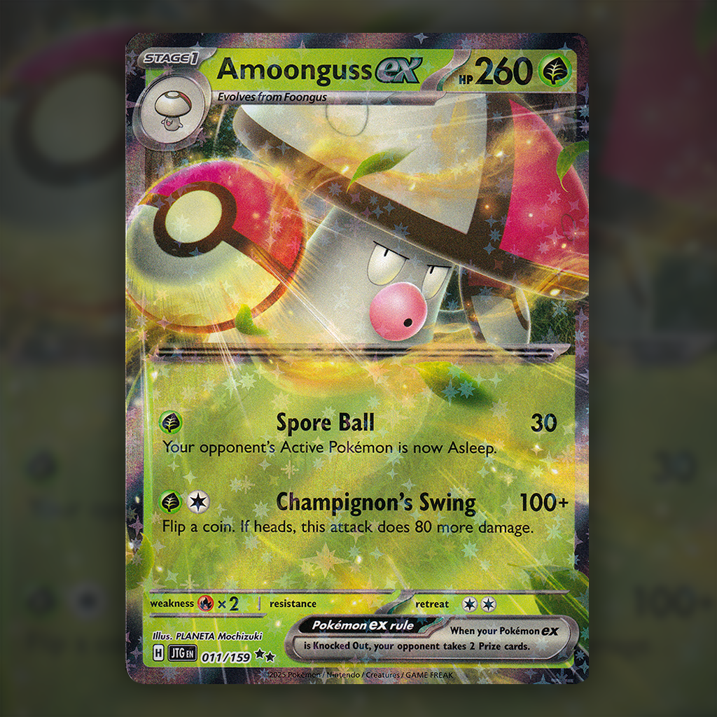 001/159 - Amoonguss ex Pokemon Card | Journey Together Cup of Cards 001/159 - Amoonguss ex Pokemon Card | Journey Together Cup of Cards