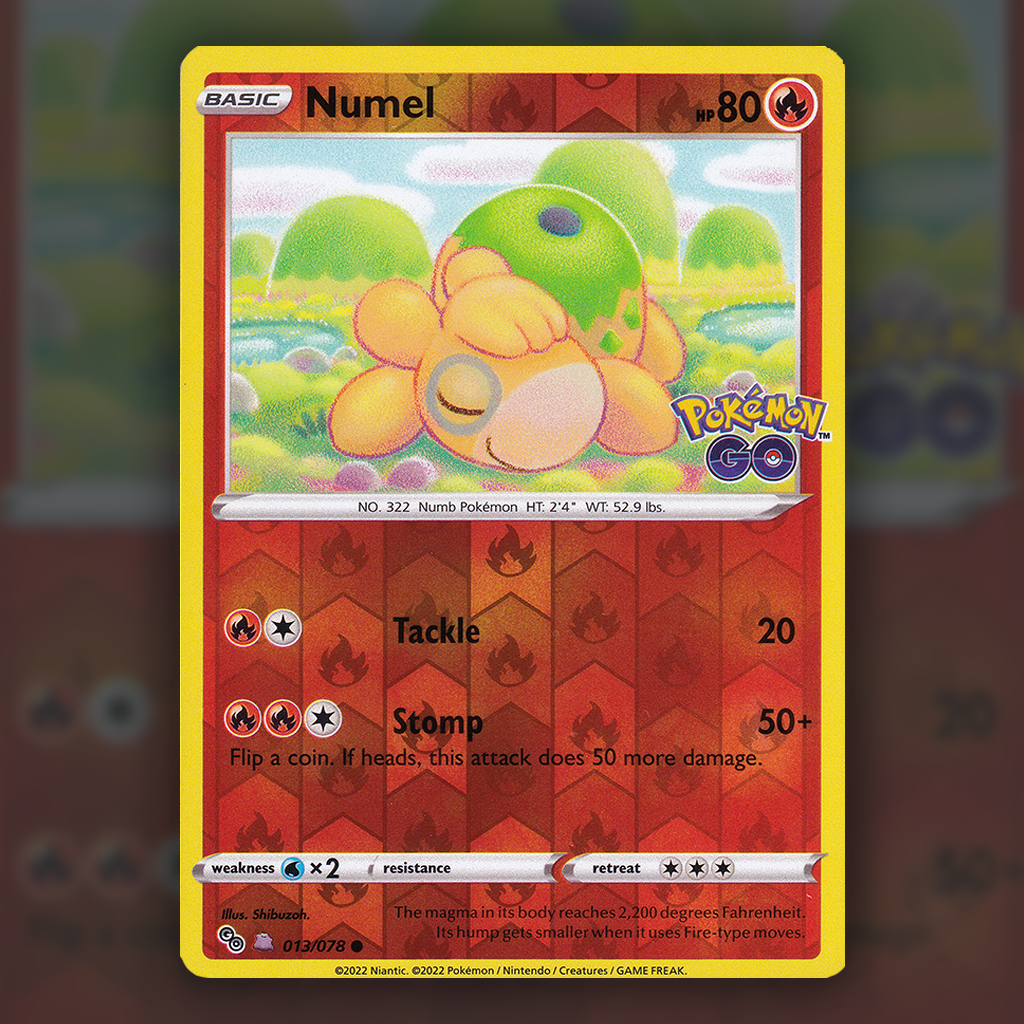 pokemon go ditto card price unpeeled 013/078 - Ditto Numel Unpeeled (Reverse Holo) Pokemon Card