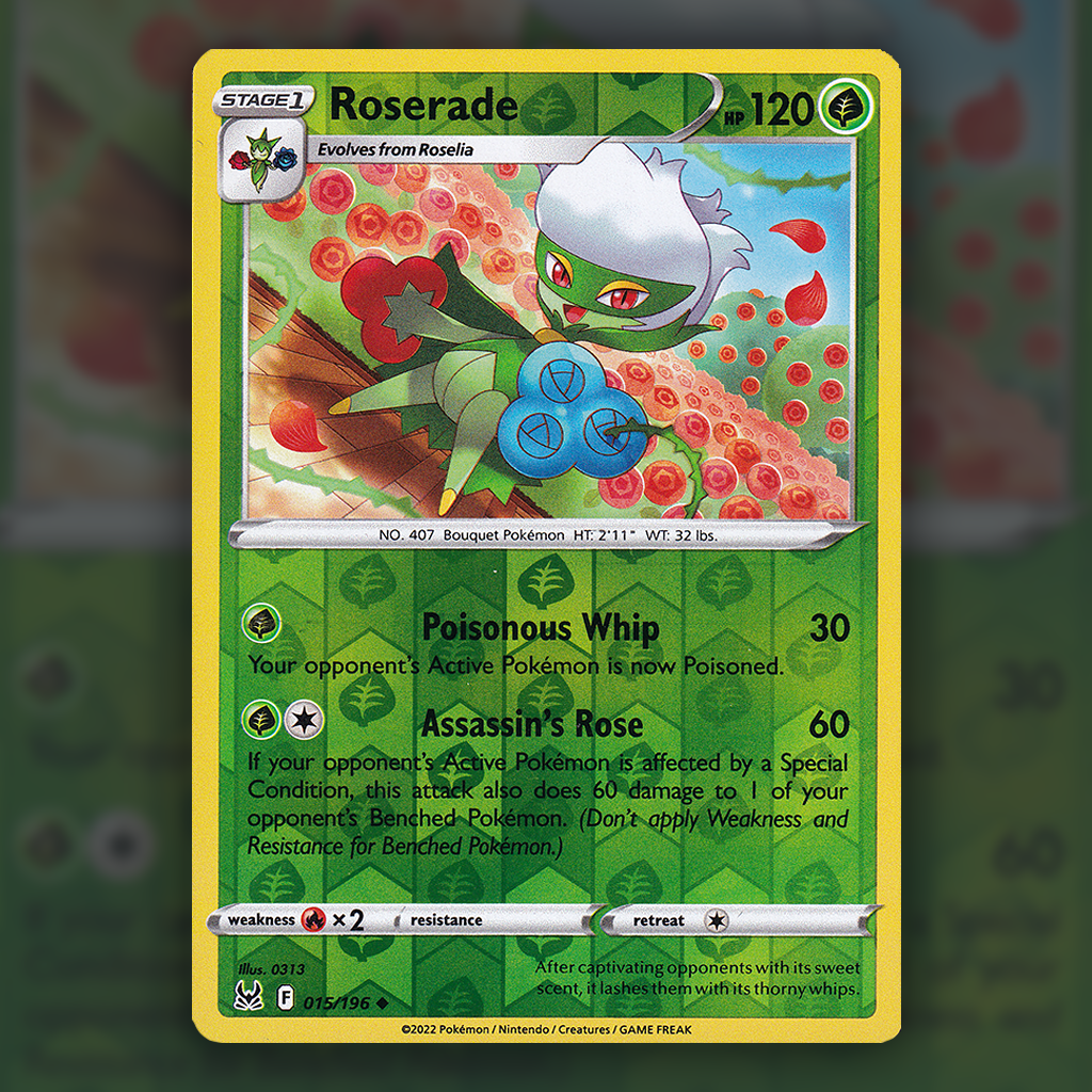 015/196 - Roserade (Reverse Holo) Pokemon Card | Lost Origin Cup of Cards 015/196 - Roserade (Reverse Holo) Pokemon Card | Lost Origin Cup of Cards