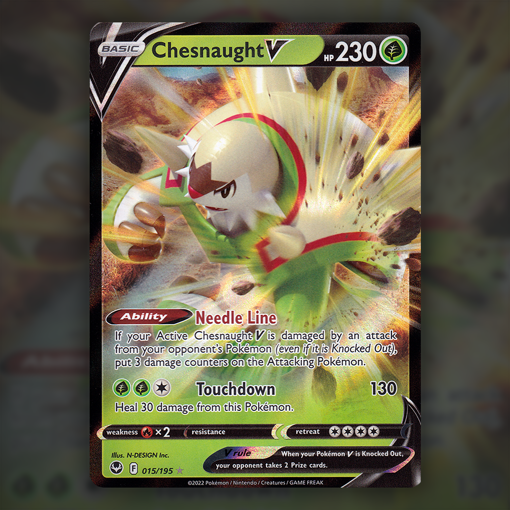 pokemon card chesnaught 015/195 - Chesnaught V Pokemon Card