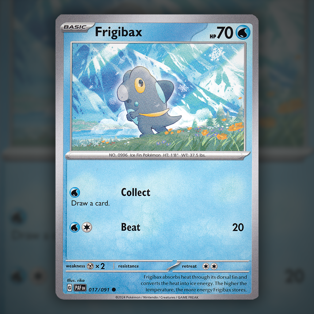 017/091 - Frigibax Pokemon Card | Paldean Fates Cup of Cards 017/091 - Frigibax Pokemon Card | Paldean Fates Cup of Cards