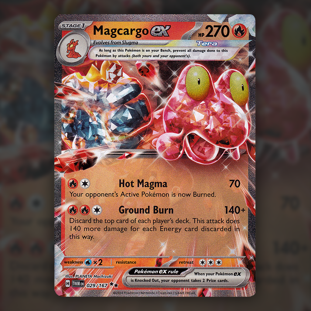 029/167 - Magcargo ex Pokemon Card | Twilight Masquerade Cup of Cards 029/167 - Magcargo ex Pokemon Card | Twilight Masquerade Cup of Cards