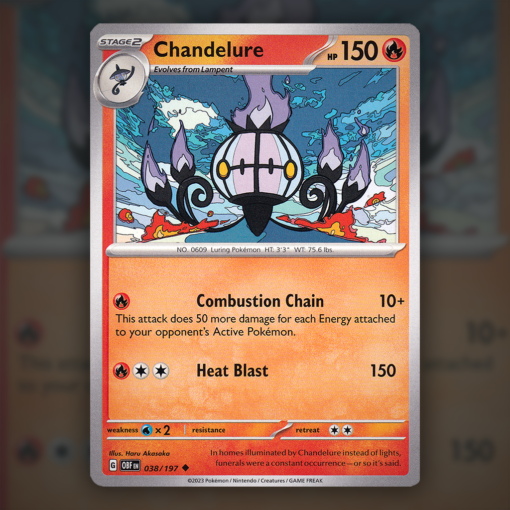 chandelure pokemon card 038/197 - Chandelure Pokemon Card