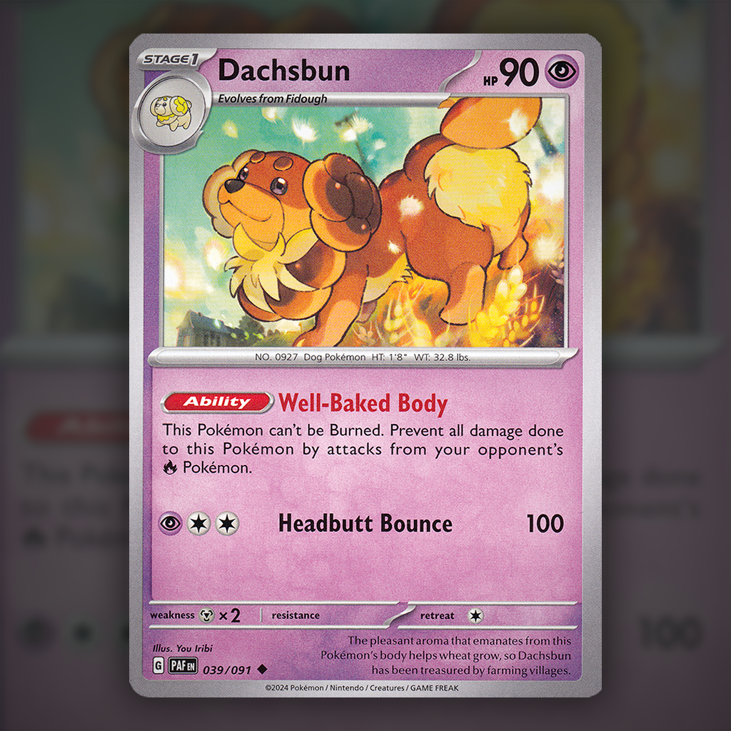 039/091 - Dachsbun Pokemon Card | Paldean Fates Cup of Cards 039/091 - Dachsbun Pokemon Card | Paldean Fates Cup of Cards