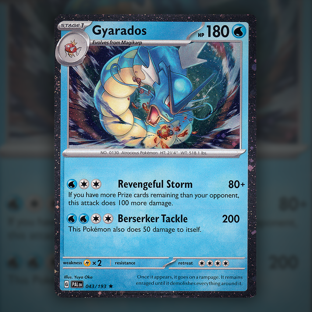 043/193 - Gyarados (Cosmos) Pokemon Card | Paldea Evolved Cup of Cards 043/193 - Gyarados (Cosmos) Pokemon Card | Paldea Evolved Cup of Cards