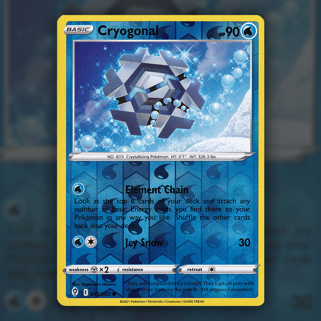 043/203 - Cryogonal (Reverse Holo) Pokemon Card | Evolving Skies Cup of Cards 043/203 - Cryogonal (Reverse Holo) Pokemon Card | Evolving Skies Cup of Cards