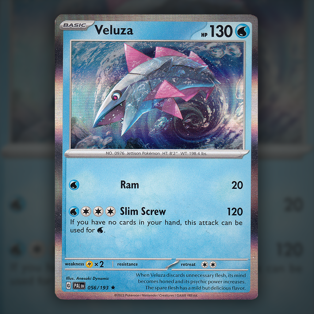 veluza pokemon card value - Paradox Rift - PAREN Pokmon 192/182 Weakness / Resistance / Retreat Cost 056/193 - Veluza Pokemon Card