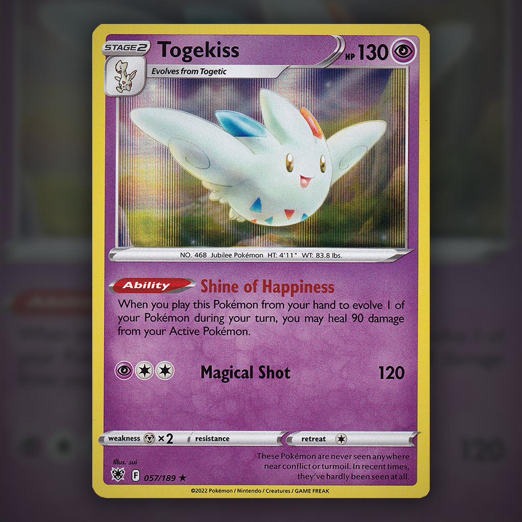 057/189 - Togekiss Pokemon Card | Astral Radiance Cup of Cards 057/189 - Togekiss Pokemon Card | Astral Radiance Cup of Cards