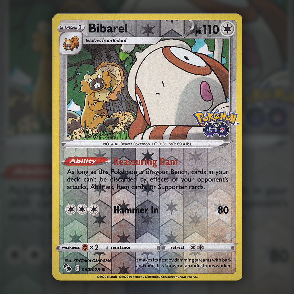 060/078 - Bibarel (Reverse Holo) Pokemon Card | Pokmon GO Cup of Cards 060/078 - Bibarel (Reverse Holo) Pokemon Card | Pokmon GO Cup of Cards