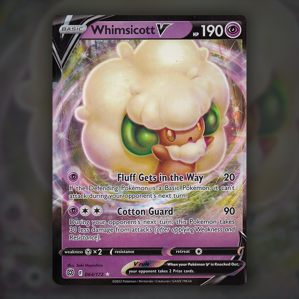 064/172 - Whimsicott V Pokemon Card