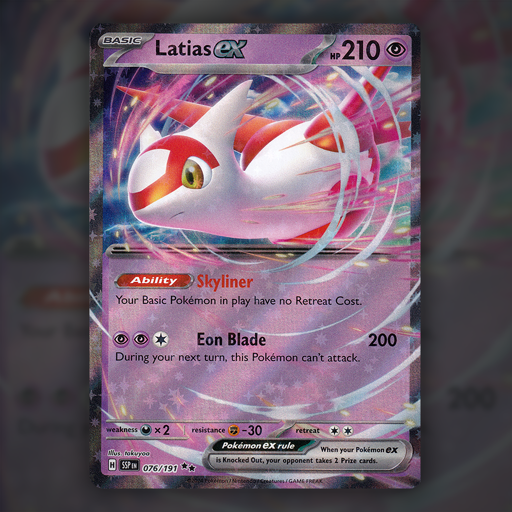 076 191 pokemon card 076/191 - Latias ex Pokemon Card