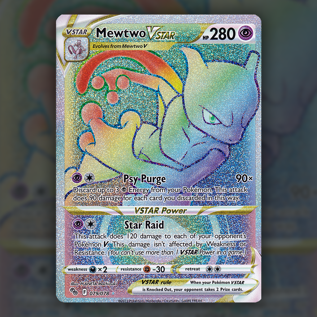 mewtwo pokemon card vstar 079/078 - Mewtwo VSTAR Pokemon Card
