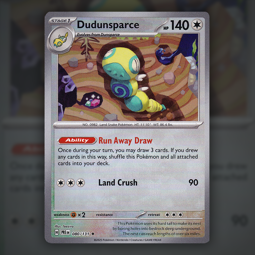 080/131 - Dudunsparce (Reverse Holo) (Pokeball)