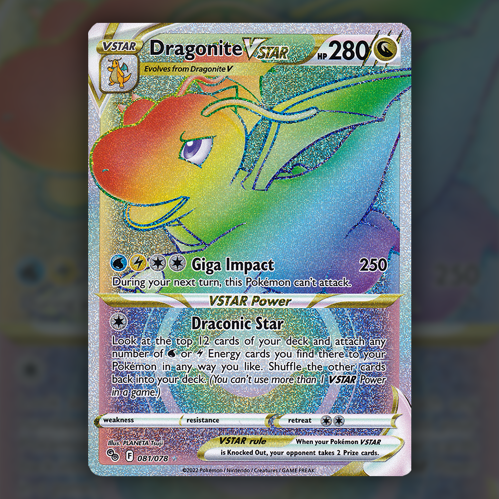 081/078 - Dragonite VSTAR Pokemon Card | Pokmon GO Cup of Cards 081/078 - Dragonite VSTAR Pokemon Card | Pokmon GO Cup of Cards