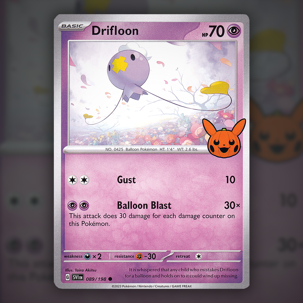 pokemon card drifloon 089/198 - Drifloon (Trick or Trade 2023) Pokemon Card