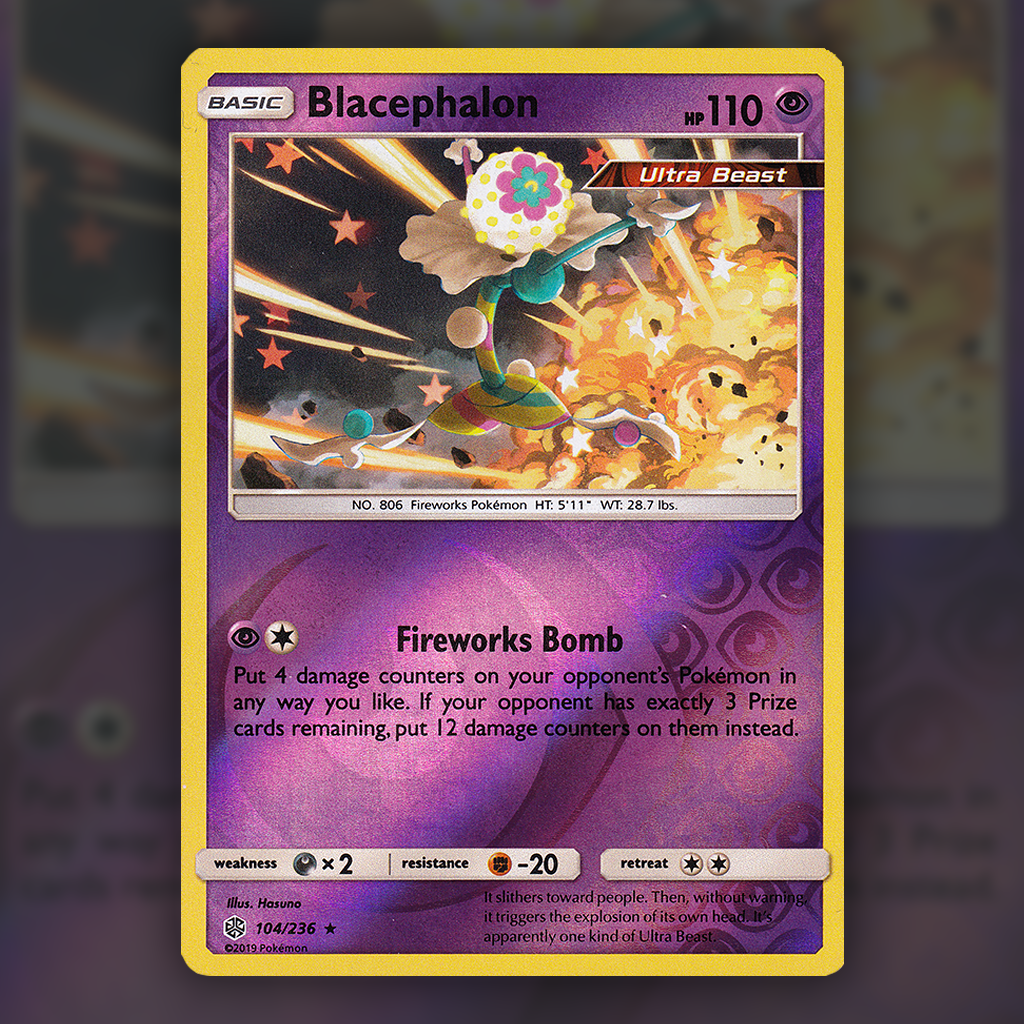 blacephalon pokemon card 104/236 - Blacephalon (Reverse Holo) Pokemon Card