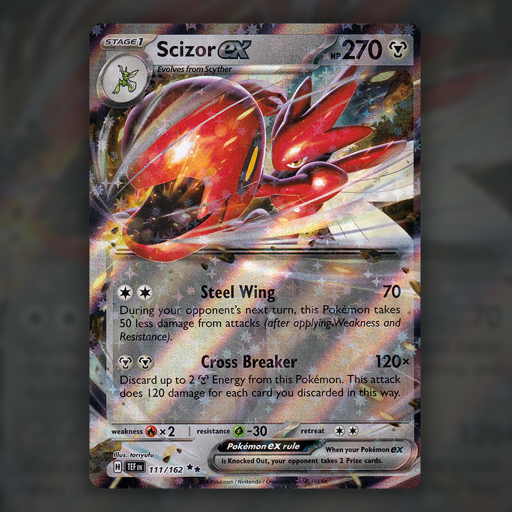 111/162 - Scizor ex Pokemon Card | Temporal Forces Cup of Cards 111/162 - Scizor ex Pokemon Card | Temporal Forces Cup of Cards