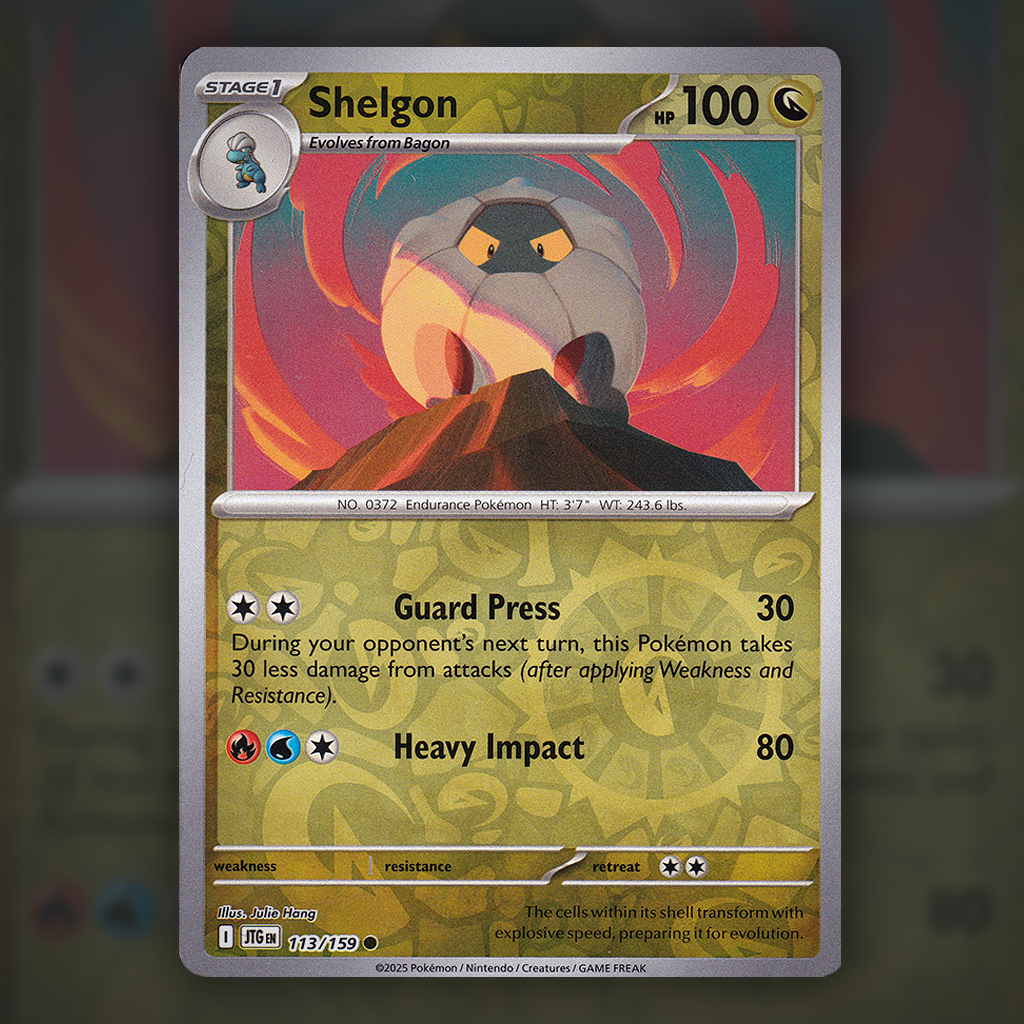 pokemon shelgon card 113/159 - Shelgon (Reverse Holo) Pokemon Card