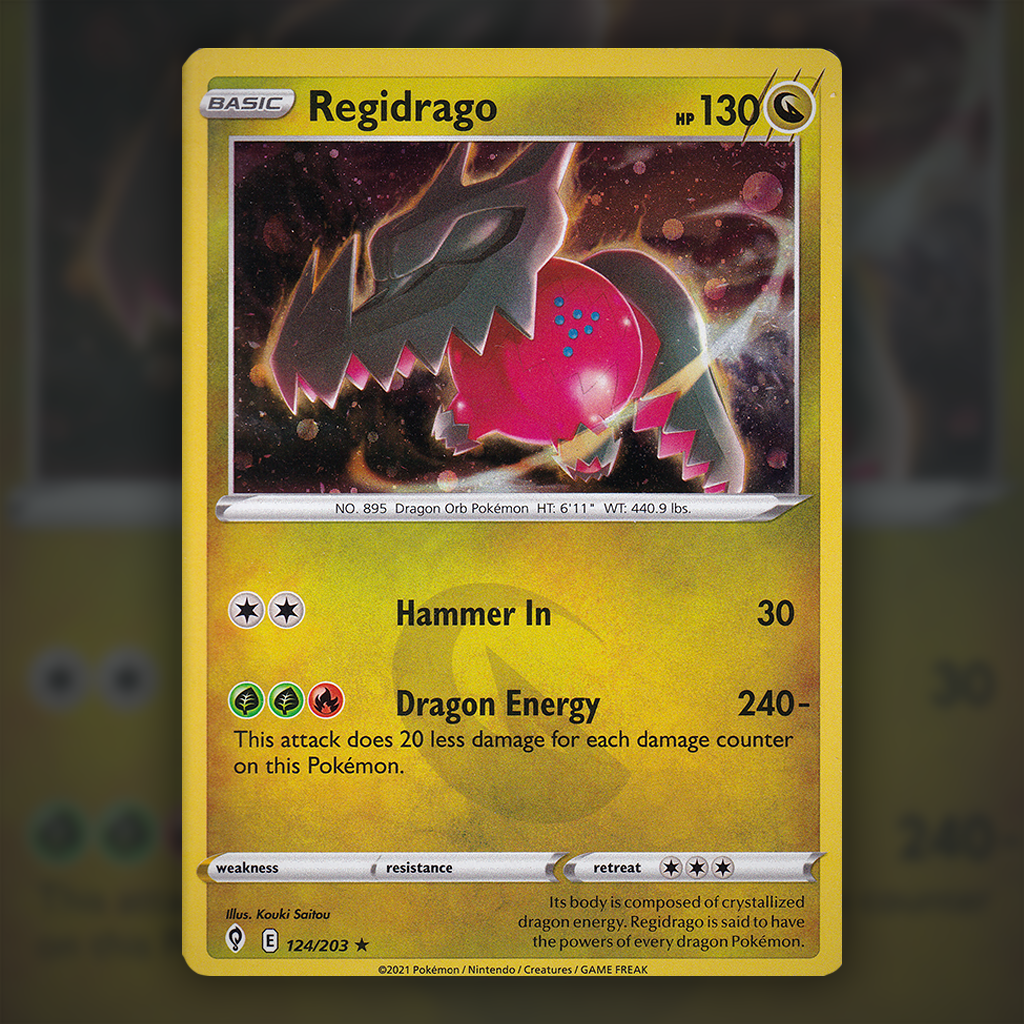regidrago pokemon cards 124/203 - Regidrago (Cosmos Holo) Pokemon Card