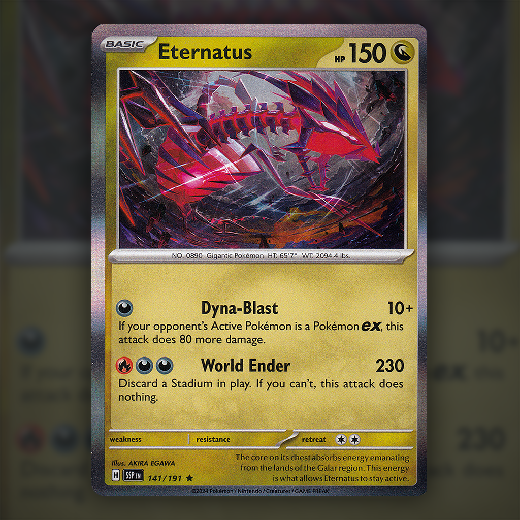 141/191 - Eternatus Pokemon Card | Surging Sparks Cup of Cards 141/191 - Eternatus Pokemon Card | Surging Sparks Cup of Cards