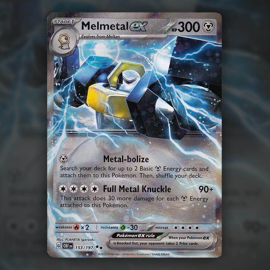 153/197 - Melmetal ex Pokemon Card | Obsidian Flames Cup of Cards 153/197 - Melmetal ex Pokemon Card | Obsidian Flames Cup of Cards