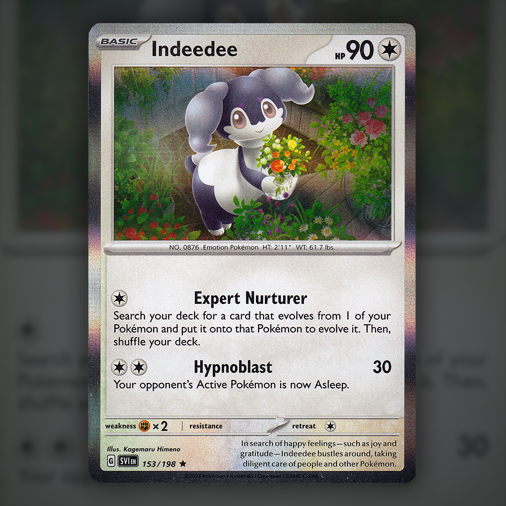 indeedee pokemon card POKMON CARD GAME sv8 058/106 U