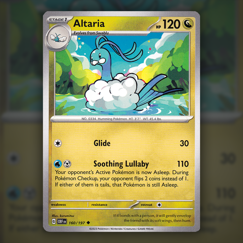 160/197 - Altaria Pokemon Card | Obsidian Flames Cup of Cards 160/197 - Altaria Pokemon Card | Obsidian Flames Cup of Cards