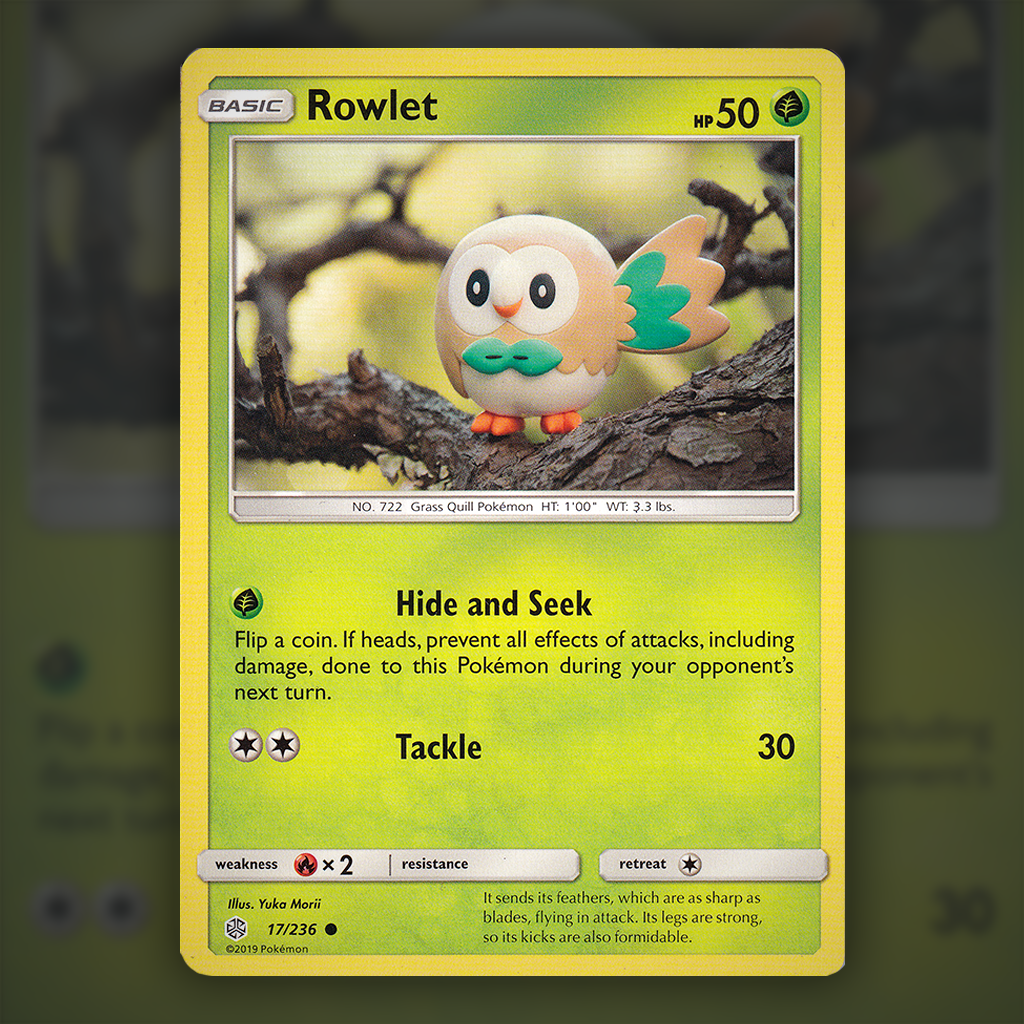 017/236 - Rowlet Pokemon Card | Cosmic Eclipse Cup of Cards 017/236 - Rowlet Pokemon Card | Cosmic Eclipse Cup of Cards
