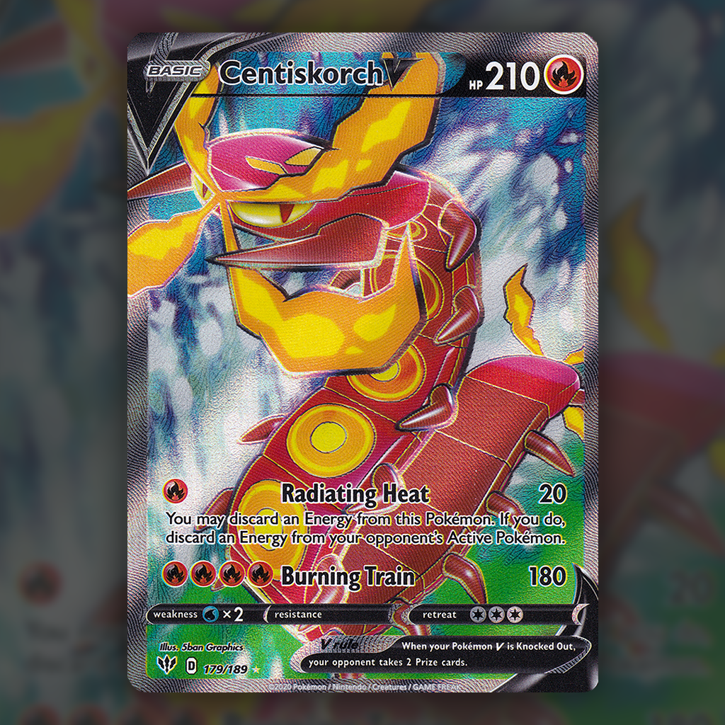 centiskorch pokemon card 179/189 - Centiskorch V Pokemon Card
