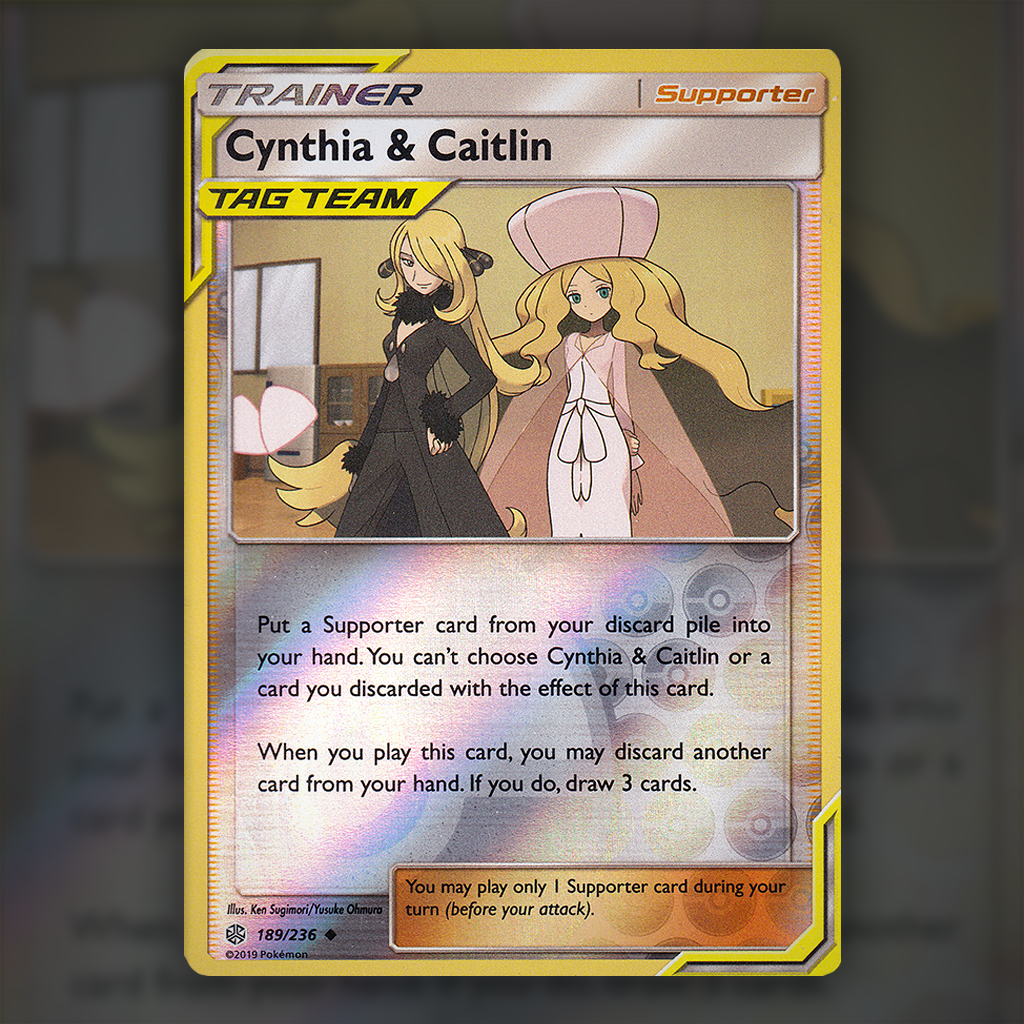 189/236 - Cynthia & Caitlin (Reverse Holo) Pokemon Card | Cosmic Eclipse Cup of Cards 189/236 - Cynthia & Caitlin (Reverse Holo) Pokemon Card | Cosmic Eclipse Cup of Cards