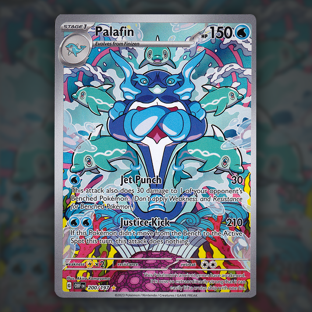 200/197 - Palafin Pokemon Card | Obsidian Flames Cup of Cards 200/197 - Palafin Pokemon Card | Obsidian Flames Cup of Cards