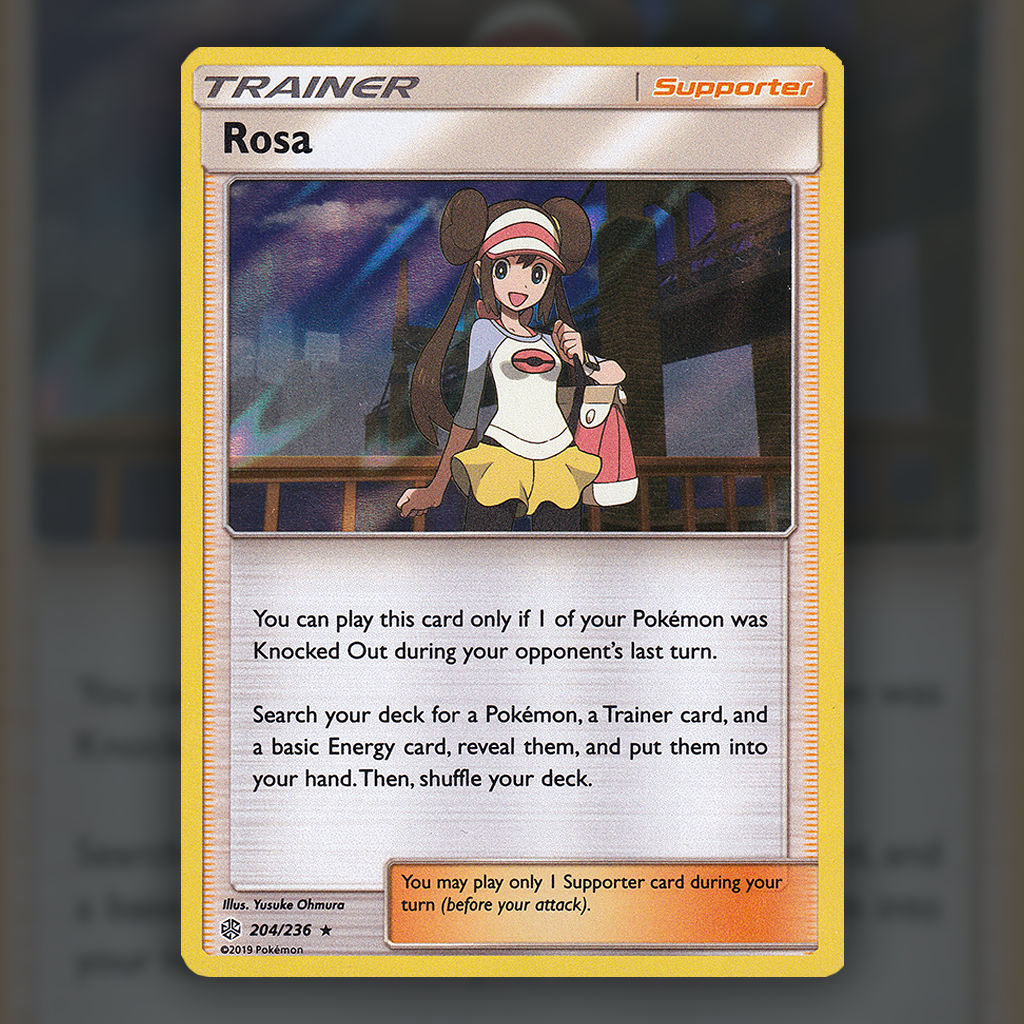 rosa pokemon trainer card 204/236 - Rosa (Reverse Holo) Pokemon Card