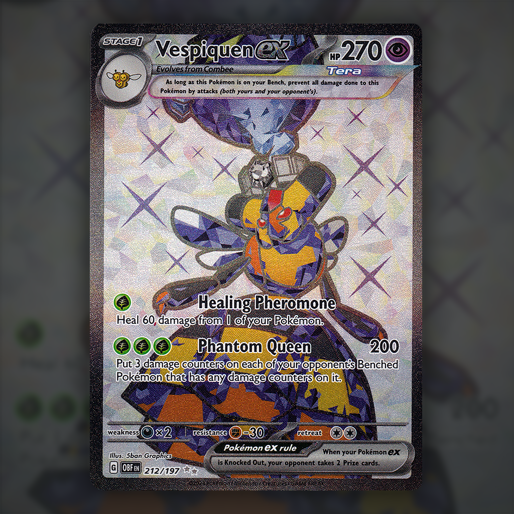 212/197 - Vespiquen ex Pokemon Card | Obsidian Flames Cup of Cards 212/197 - Vespiquen ex Pokemon Card | Obsidian Flames Cup of Cards