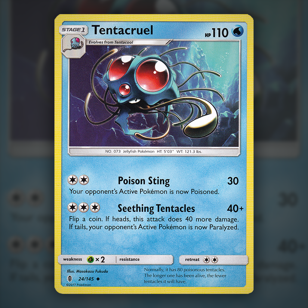 pokemon card tentacruel 024/145 - Tentacruel Pokemon Card