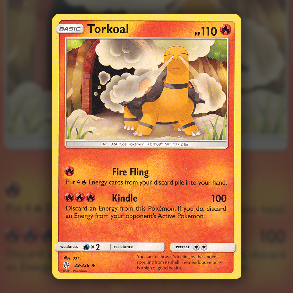 029/236 - Torkoal Pokemon Card | Cosmic Eclipse Cup of Cards 029/236 - Torkoal Pokemon Card | Cosmic Eclipse Cup of Cards