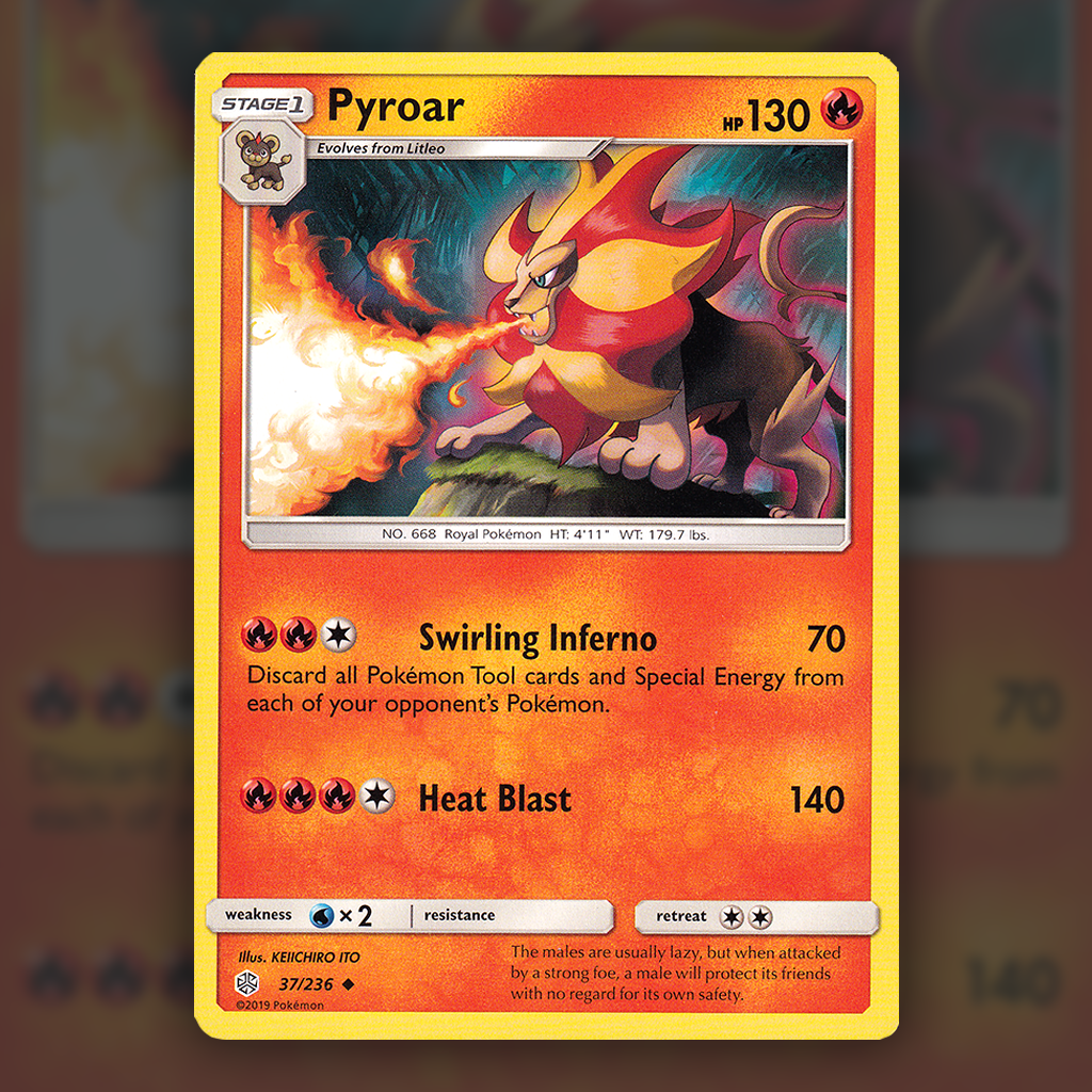 037/236 - Pyroar Pokemon Card | Cosmic Eclipse Cup of Cards 037/236 - Pyroar Pokemon Card | Cosmic Eclipse Cup of Cards