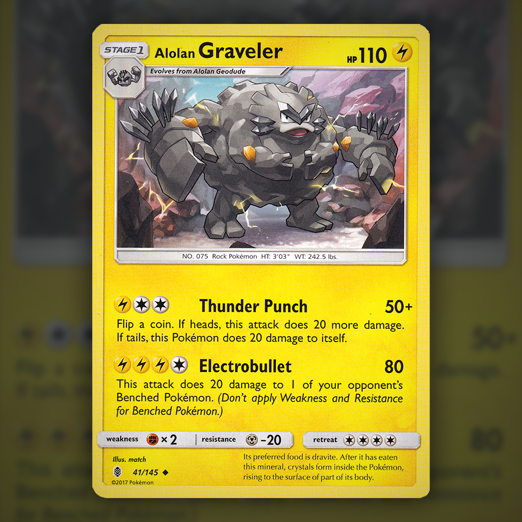 alolan graveler pokemon card - Crimson Invasion Pokmon 33/111 Evolves from Alolan Geodude 041/145 - Alolan Graveler Pokemon