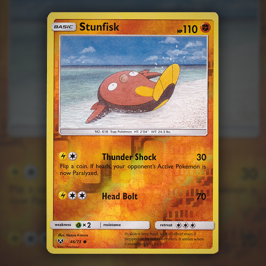 46/73 - Stunfisk (Reverse Holo) Pokemon Card