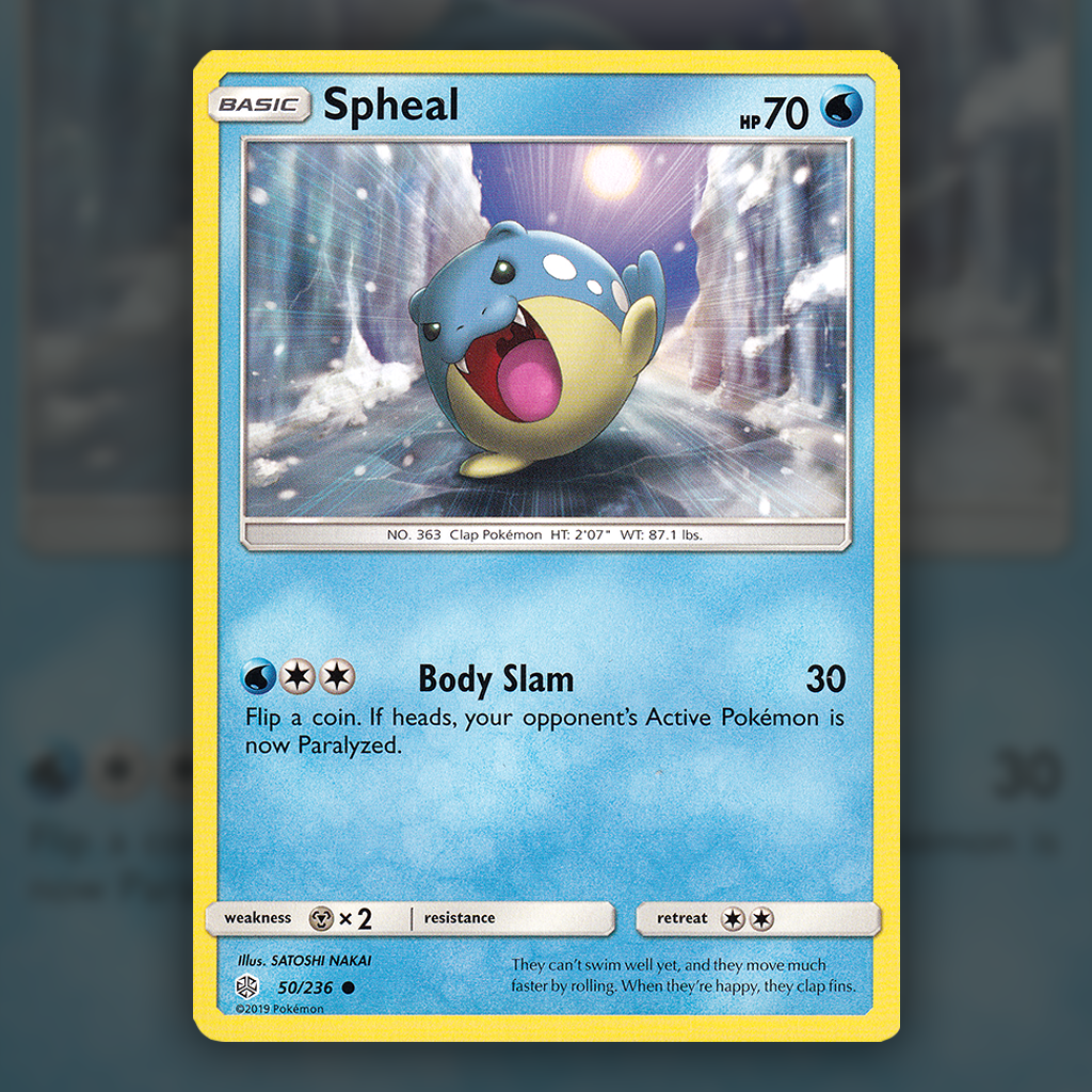 050/236 - Spheal Pokemon Card | Cosmic Eclipse Cup of Cards 050/236 - Spheal Pokemon Card | Cosmic Eclipse Cup of Cards