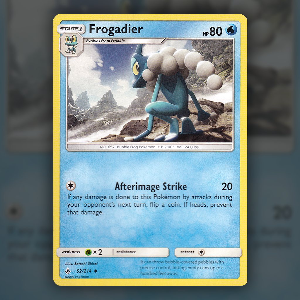 052/214 - Frogadier Pokemon Card | Unbroken Bonds Cup of Cards 052/214 - Frogadier Pokemon Card | Unbroken Bonds Cup of Cards