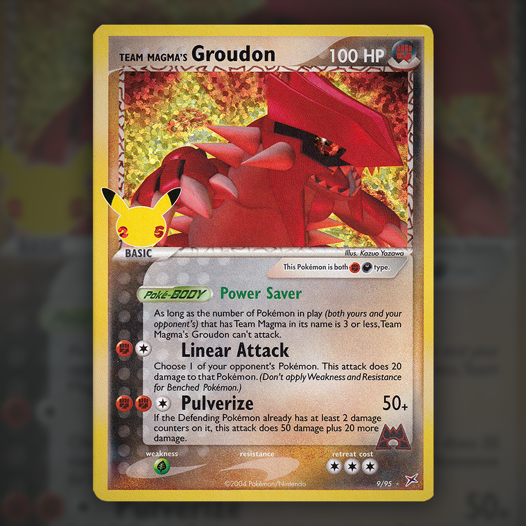 9/95 - TEAM MAGMA's Groudon (Celebrations)