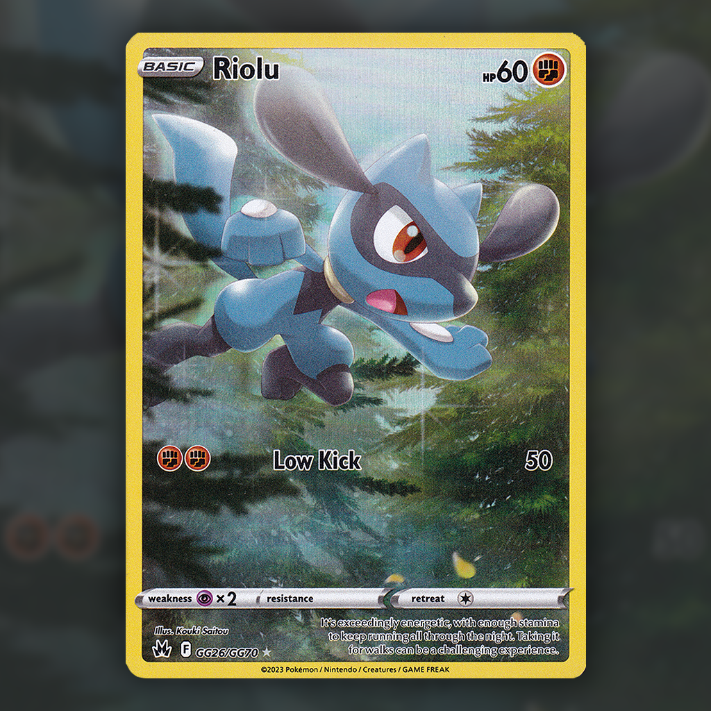 GG26/GG70 - Riolu Pokemon Card | Crown Zenith Cup of Cards GG26/GG70 - Riolu Pokemon Card | Crown Zenith Cup of Cards