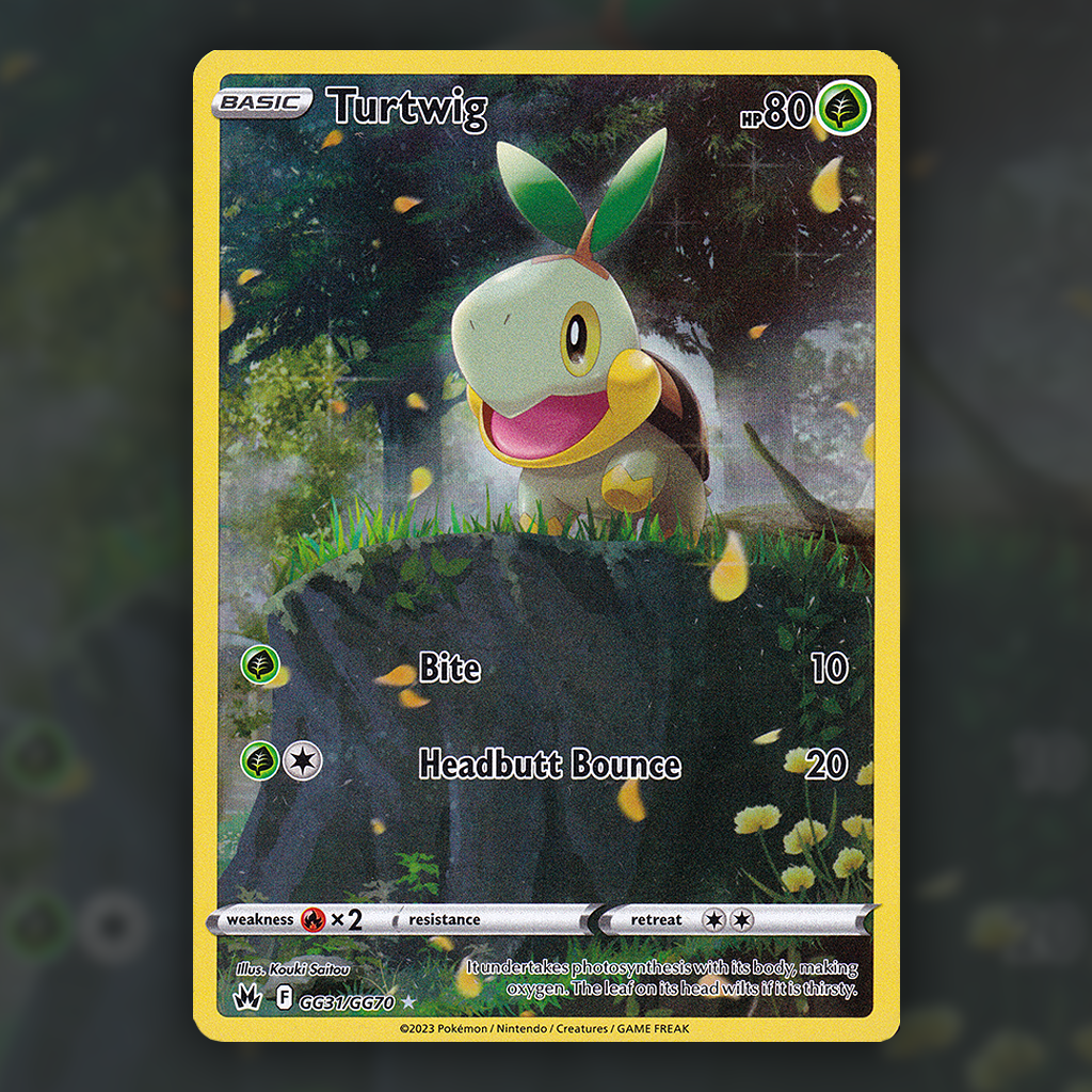 GG31/GG70 - Turtwig Pokemon Card | Crown Zenith Cup of Cards GG31/GG70 - Turtwig Pokemon Card | Crown Zenith Cup of Cards