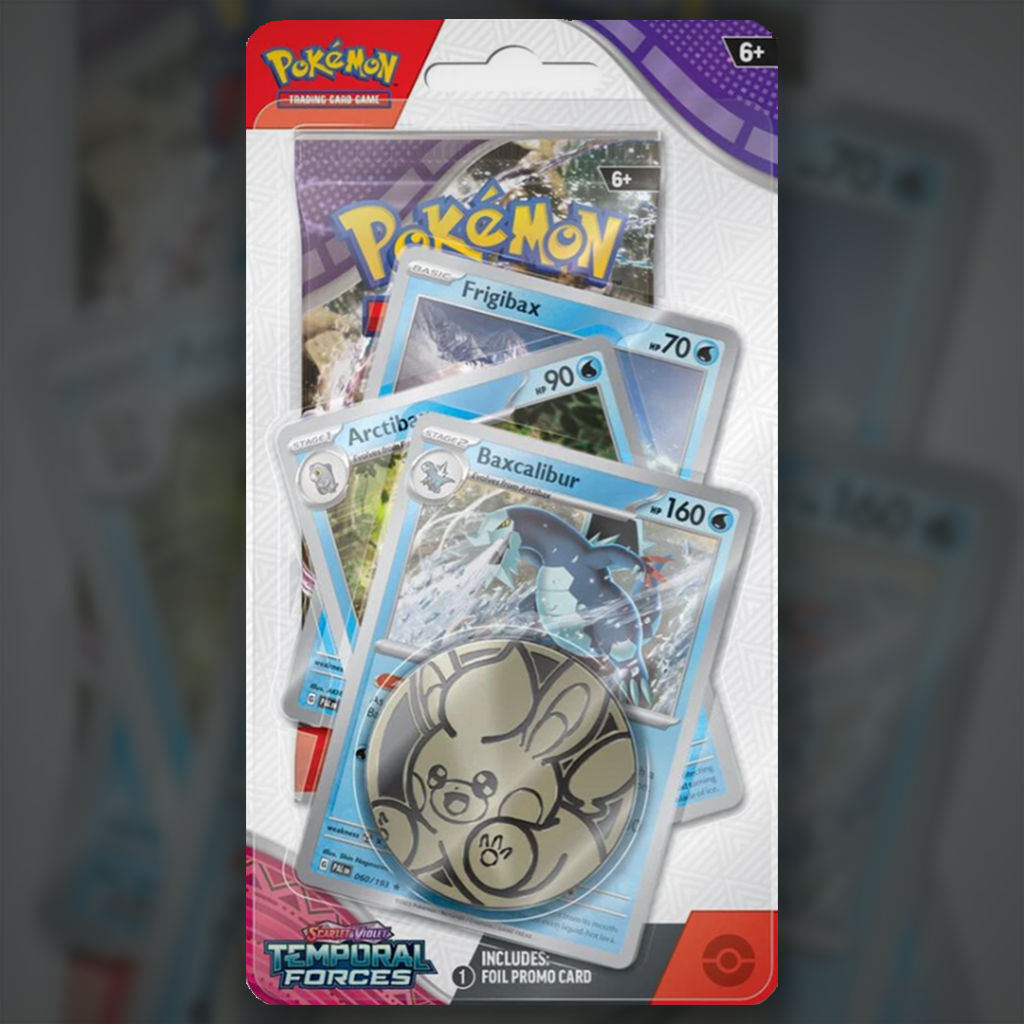 Pokemon Scarlet & Violet Temporal Forces: Premium Checklane Blister Baxcaliber