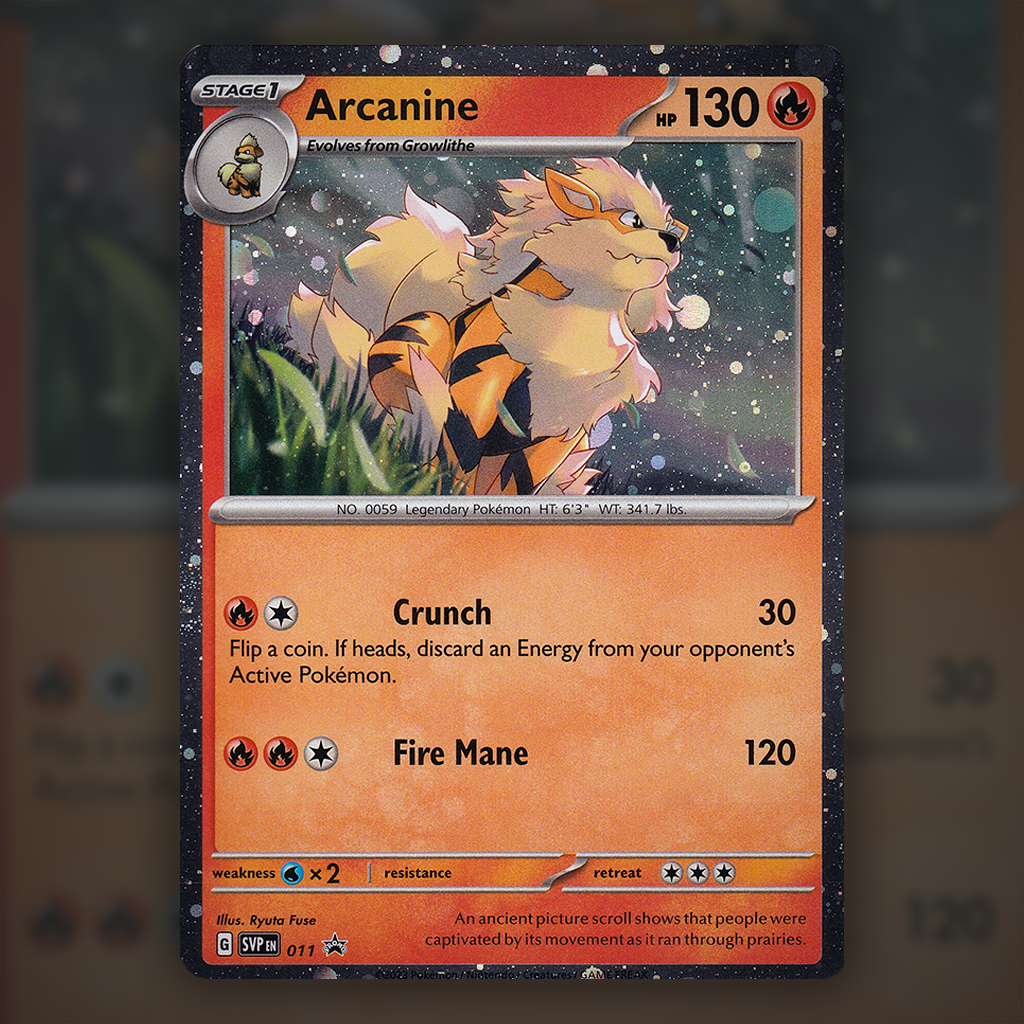 shiny arcanine pokemon card SVP011 - Arcanine (Cosmos Holo) Pokemon Card