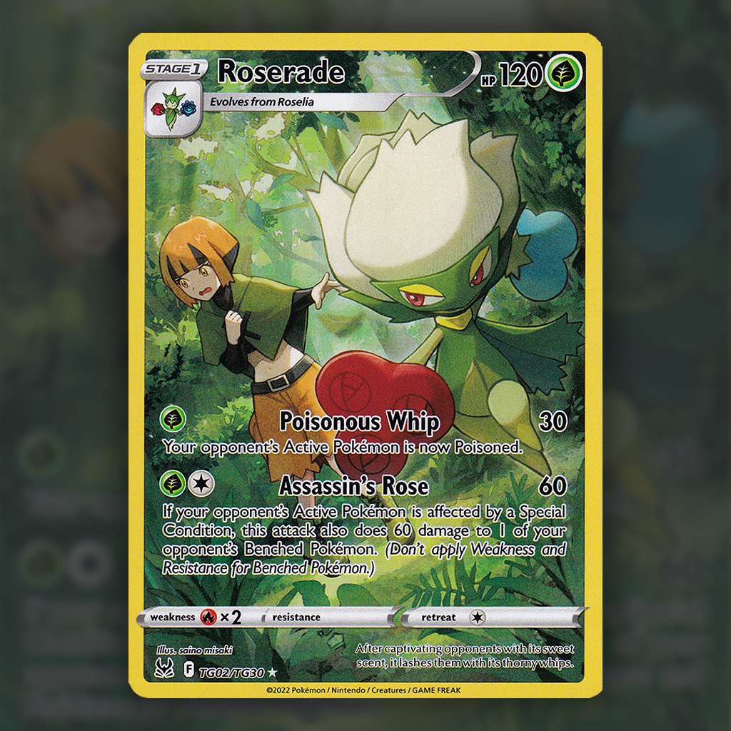 TG02/TG30 - Roserade Pokemon Card | Lost Origin Cup of Cards TG02/TG30 - Roserade Pokemon Card | Lost Origin Cup of Cards